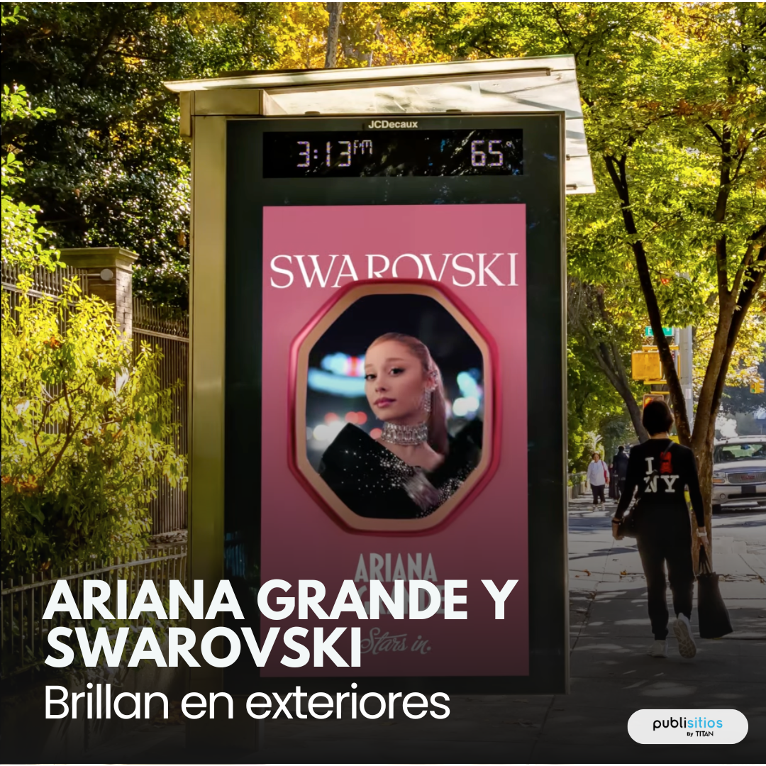 Ariana Grande y Swarovski brillan en exteriores